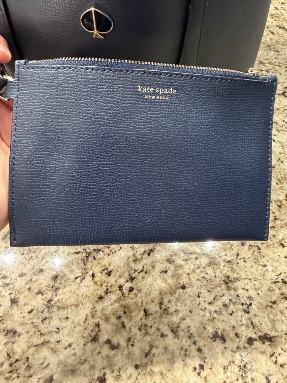 Kate Spade Midnight Blue Tote (w/zipper pouch) - Picture 7 of 11